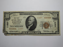 Load image into Gallery viewer, $10 1929 Hastings Pennsylvania PA National Currency Bank Note Bill #11227 RARE