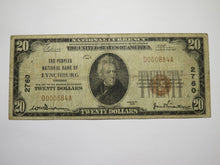 Load image into Gallery viewer, $20 1929 Lynchburg Virginia VA National Currency Bank Note Bill Ch. #2760 FINE