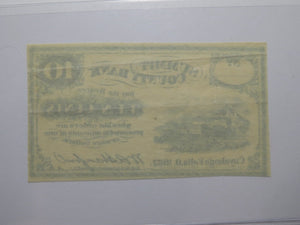 $.10 1862 Cuyahoga Falls Ohio OH Obsolete Currency Bank Note Bill Summit County