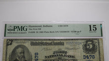 Load image into Gallery viewer, $5 1902 Hammond Indiana IN National Currency Bank Note Bill Ch. #3478 F15 PMG