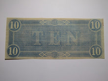 Load image into Gallery viewer, $10 1864 Richmond Virginia VA Confederate Currency Bank Note Bill RARE T68 VF+