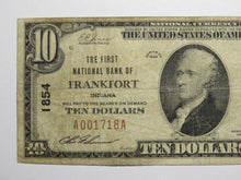 Load image into Gallery viewer, $10 1929 Frankfort Indiana IN National Currency Bank Note Bill Ch. #1854 FINE