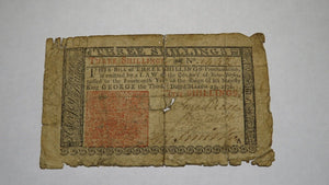 1776 Three Shillings New Jersey NJ Colonial Currency Note Bill! RARE ISSUE! 3s!