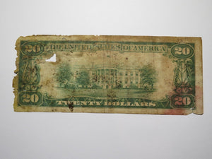 $20 1929 Hagerstown Maryland MD National Currency Bank Note Bill Charter #4049