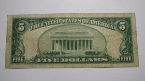 $5 1929 Union Springs Alabama AL National Currency Bank Note Bill Ch. #7467 Fine