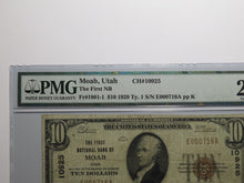 Load image into Gallery viewer, $10 1929 Moab Utah UT National Currency Bank Note Bill Charter #10925 VF25 PMG