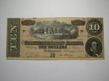 Load image into Gallery viewer, $10 1864 Richmond Virginia VA Confederate Currency Bank Note Bill RARE T68 VF