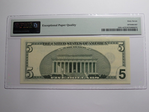 3 $5 1999-2006-2009 Matching Fancy Serial Numbers Federal Reserve Bank Note Bill