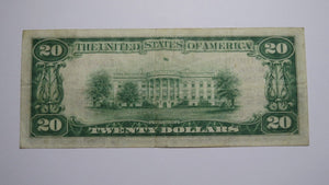 $20 1929 New York City NY National Currency Bank Note Bill Ch #13336 Fort Greene