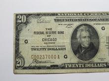 Load image into Gallery viewer, $20 1929 Chicago National Currency Fancy Serial # Federal Reserve Bank Note VF