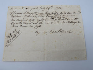 1784 Payment Certificate to James Bogart of New York Colonial Currency Note USA