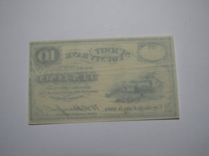 $.10 1862 Cuyahoga Falls Ohio OH Obsolete Currency Bank Note Bill Summit County