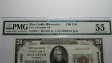 Load image into Gallery viewer, $20 1929 Blue Earth Minnesota MN National Currency Bank Note Bill #5393 AU55 PMG