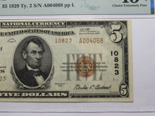 Load image into Gallery viewer, $5 1929 Absecon New Jersey NJ National Currency Bank Note Bill #10823 XF45 PMG