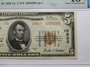 $5 1929 Absecon New Jersey NJ National Currency Bank Note Bill #10823 XF45 PMG