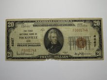 Load image into Gallery viewer, $20 1929 Hicksville Ohio OH National Currency Bank Note Bill Charter #4867 RARE