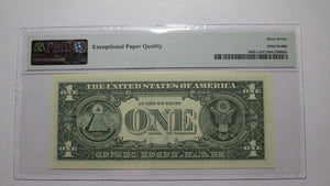 $1 2017 Radar Serial Number Federal Reserve Currency Bank Note Bill PMG UNC67EPQ