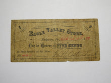 Load image into Gallery viewer, $.05 1888 Ridgway Pennsylvania PA Obsolete Currency Bank Note Eagle Valley Store