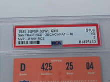 Load image into Gallery viewer, 1989 Super Bowl XXIII 23 San Francisco 49ers Cincinnati Bengals NFL Ticket Stub