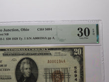 Load image into Gallery viewer, $20 1929 Mingo Junction Ohio OH National Currency Bank Note Bill Ch. #5694 VF30