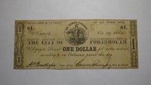 Load image into Gallery viewer, $1 1862 Portsmouth Virginia VA Obsolete Currency Bank Note Bill City of Port.