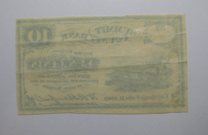 $.10 1862 Cuyahoga Falls Ohio OH Obsolete Currency Bank Note Bill Summit County