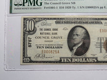 Load image into Gallery viewer, $10 1929 Council Grove Kansas KS National Currency Bank Note Bill Ch. #5757 VF30