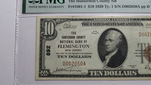 $10 1929 Flemington New Jersey NJ National Currency Bank Note Bill Ch #892 VF35!