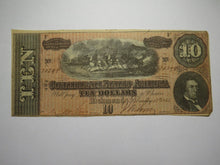 Load image into Gallery viewer, $10 1864 Richmond Virginia VA Confederate Currency Bank Note Bill RARE T68 FINE