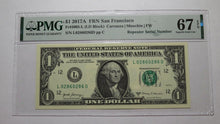 Load image into Gallery viewer, $1 2017A Repeater Serial Number Federal Reserve Currency Bank Note Bill UNC67EPQ