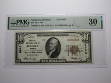 Load image into Gallery viewer, $10 1929 Augusta Kansas KS National Currency Bank Note Bill Ch. #6643 PMG VF30