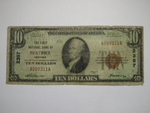 Load image into Gallery viewer, $10 1929 Beatrice Nebraska National Currency Bank Note Bill Charter #2357 RARE