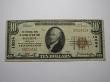 Load image into Gallery viewer, $10 1929 Bayside New York National Currency Bank Note Bill Charter #13334 FINE