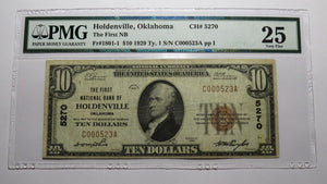 $10 1929 Holdenville Oklahoma OK National Currency Bank Note Bill Ch. #5270 VF25