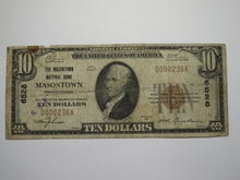 Load image into Gallery viewer, $10 1929 Masontown Pennsylvania National Currency Bank Note Bill Ch #6528 RARE!