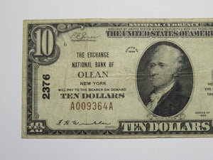 $10 1929 Olean New York NY National Currency Bank Note Bill Charter #2376 FINE+