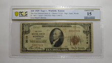 Load image into Gallery viewer, $10 1929 Winfield Kansas KS National Currency Bank Note Bill Ch. #3218 F15 PCGS