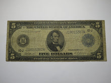 Load image into Gallery viewer, $5 1914 Kansas City Missouri Federal Reserve Large Bank Note Currency Bill Good