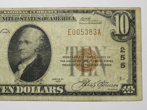 $10 1929 Oswego New York NY National Currency Bank Note Bill Charter #255 FINE