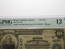 Load image into Gallery viewer, $10 1902 Bonner Springs Kansas KS National Currency Bank Note Bill Ch. #9197 PMG