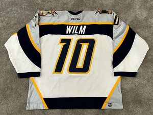 2002-03 Clarke Wilm Nashville Predators Game Used Worn NHL Hockey Jersey! 5th