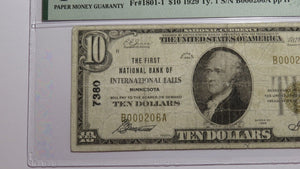 $10 1929 International Falls Minnesota National Currency Bank Note Bill Ch #7380