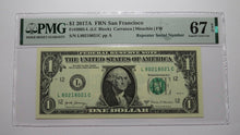 Load image into Gallery viewer, $1 2017 Repeater Serial Number Federal Reserve Currency Bank Note Bill PMG UNC67