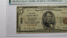 Load image into Gallery viewer, $5 1929 Staples Minnesota MN National Currency Bank Note Bill Ch #5568 VG10 PMG