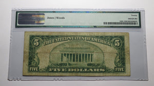 $5 1929 Leesburg Florida FL National Currency Bank Note Bill Ch. #11038 VF20 PMG