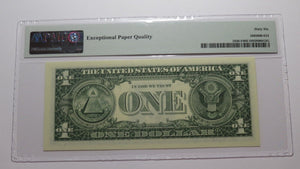 $1 2003 Radar Serial Number Federal Reserve Currency Bank Note Bill PMG UNC66EPQ