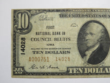 Load image into Gallery viewer, $10 1929 Council Bluffs Iowa National Currency Bank Note Bill Ch. #14028 RARE!!