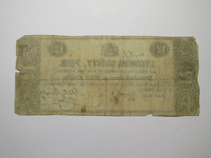 $.12 1838 Black Hole Pennsylvania PA Obsolete Currency Bank Note Lycoming County