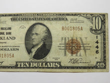 Load image into Gallery viewer, $10 1929 Rockland Maine ME National Currency Bank Note Bill Ch. #1446 FINE+