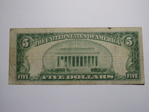 $5 1929 Scarsdale New York NY National Currency Bank Note Bill Ch. #11708 FINE